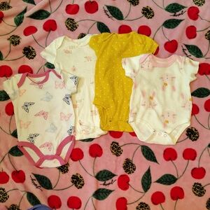 Carter's Yellow and Cream Bodysuit Set